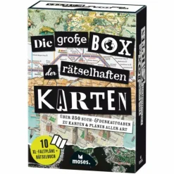 Moses Verlag DIE GROßE BOX DER RÄTSELHAFTEN KARTEN - Reisespiel