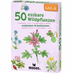 Moses Verlag EXPEDITION NATUR 50 ESSBARE WILDPFLANZEN - Reisespiel