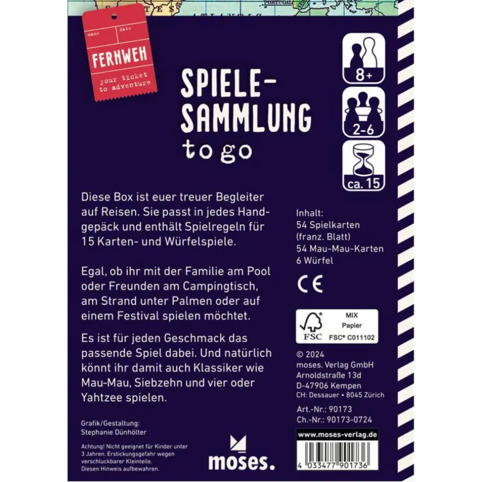 Moses Verlag SPIELESAMMLUNG TO GO - Reisespiel