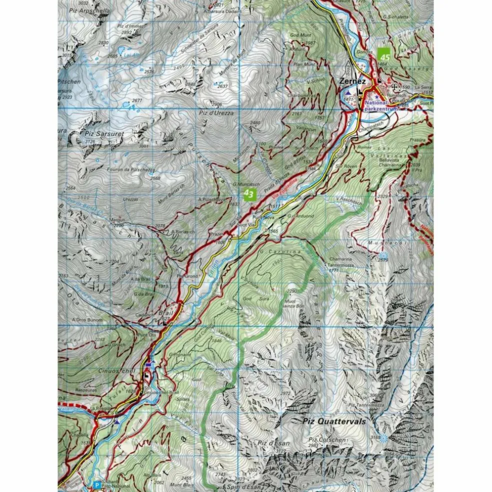 NATIONALPARK - VAL MÜSTAIR 37 WANDERKARTE 1:40 000 MATT LAMI - Wanderkarte