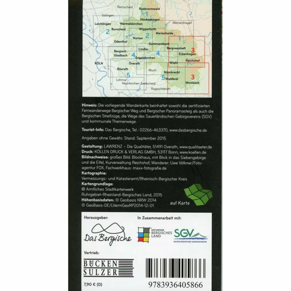 NATURPARK BERGISCHES LAND #3 1:25.000 - Wanderkarte