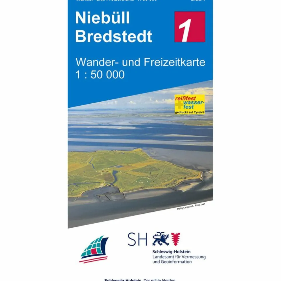 NIEBÜLL - BREDSTEDT WANDER- UND FREIZEITKARTE 1:50 000 - Wanderkarte