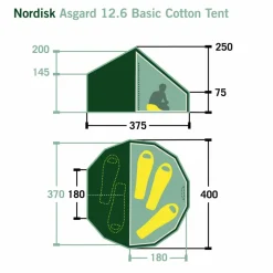Nordisk ASGARD 12.6 TECHNICAL COTTON TENT - Gruppenzelt