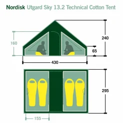 Nordisk UTGARD SKY 13.2 TECHNICAL COTTON TENT - Gruppenzelt