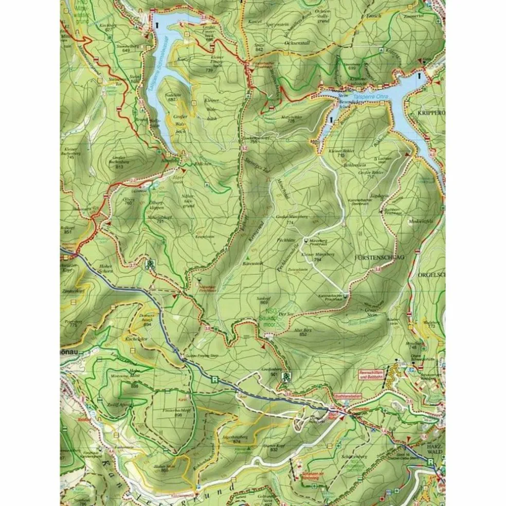 OBERHOF, ILMENAU, ZELLA-MEHLIS UND UMGEBUNG - Wanderkarte