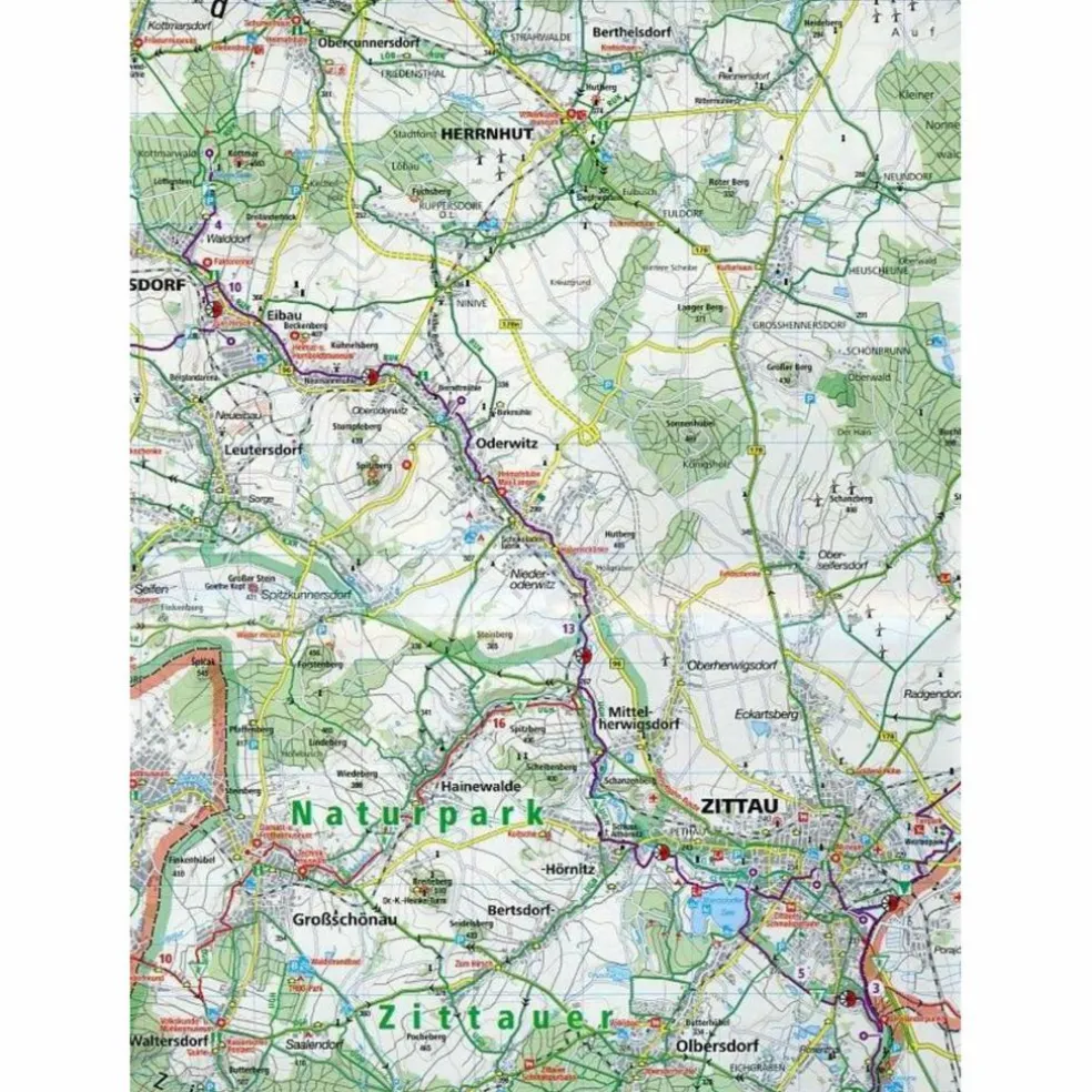 OBERLAUSITZ - ZITTAUER GEBIRGE 1 : 70 00 - Fahrradkarte