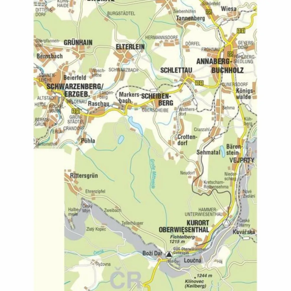 OBERWIESENTHAL UND UMGEBUNG - Wanderkarte