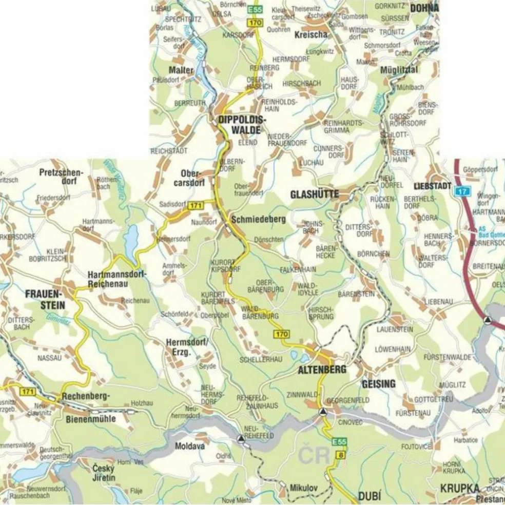 OSTERZGEBIRGE - Wanderkarte