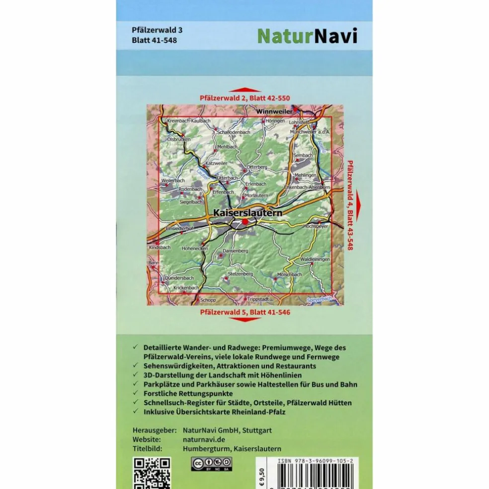 PFÄLZERWALD 3. BLATT 41-548, 1 : 25 000 - Wanderkarte