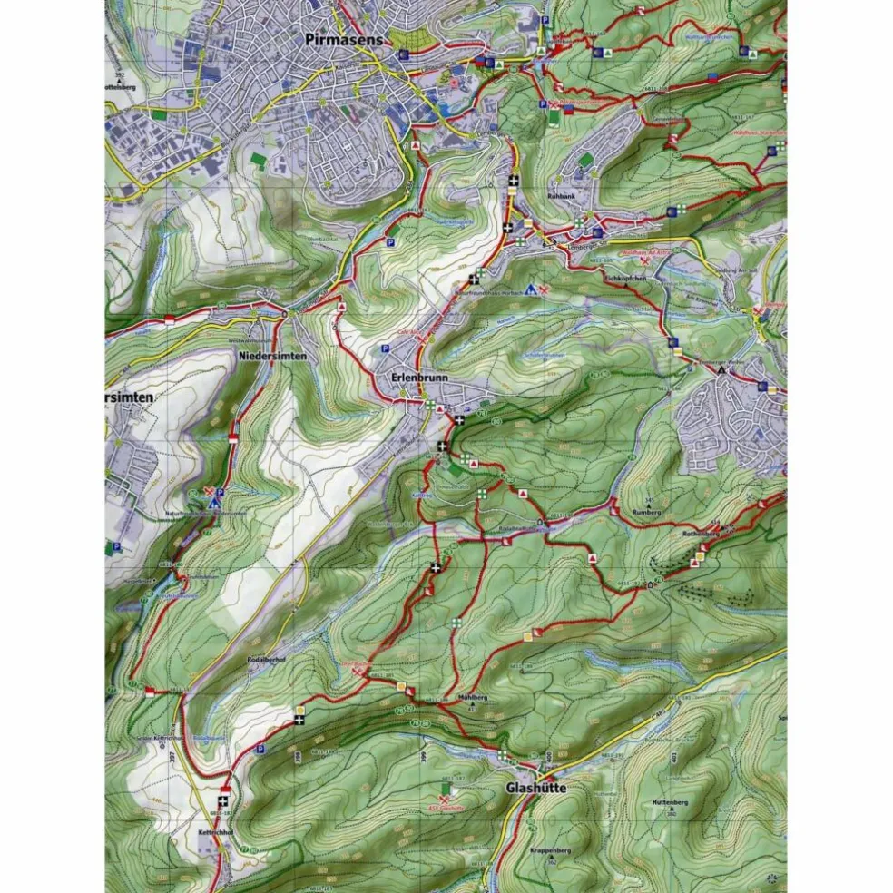 PFÄLZERWALD 7. BLATT 40-544, 1 : 25 000 - Wanderkarte