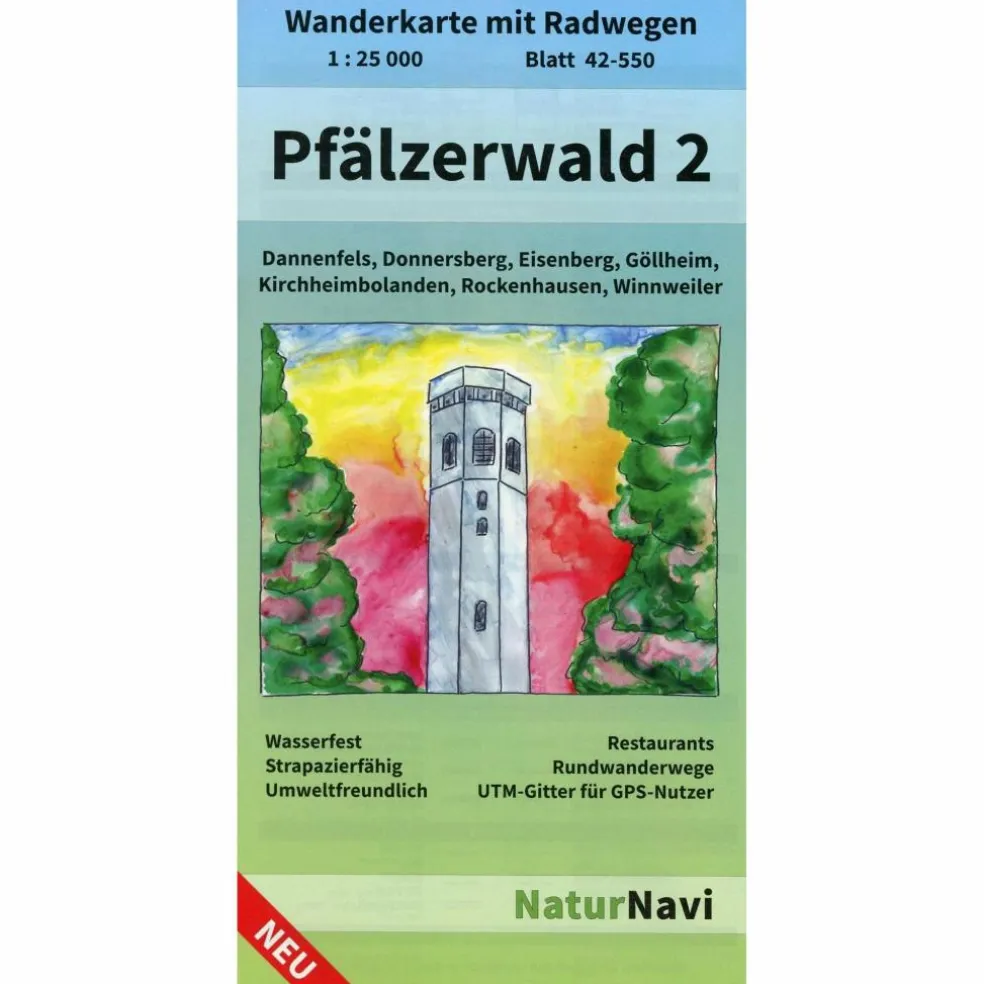 PFÄLZERWALD 2. BLATT 42-550, 1 : 25 000 - Wanderkarte