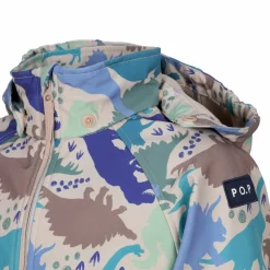 POLARN O. PYRET FOGGY JACKET SOFTSHELL AOP Kinder - Softshelljacke