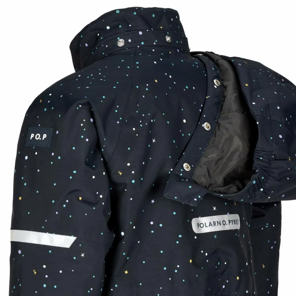 POLARN O. PYRET SNOWY PADDED SUIT AOP Kinder - Schneeanzug