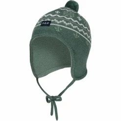 POLARN O. PYRET SPRUCE CAP JAQUARD Kinder - Wollmütze