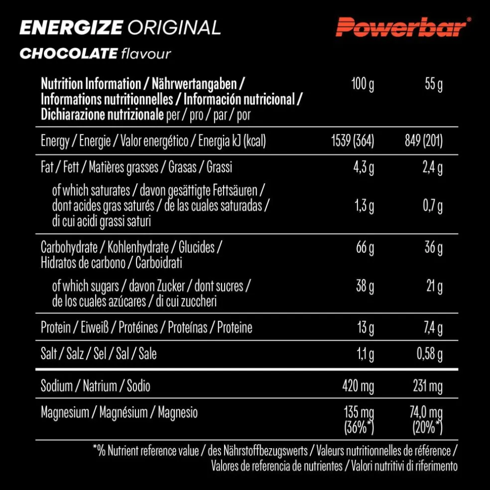 PowerBar PB ENERGIZE ORIG. CHOCO (55GX15) PACKAGE - Energieriegel