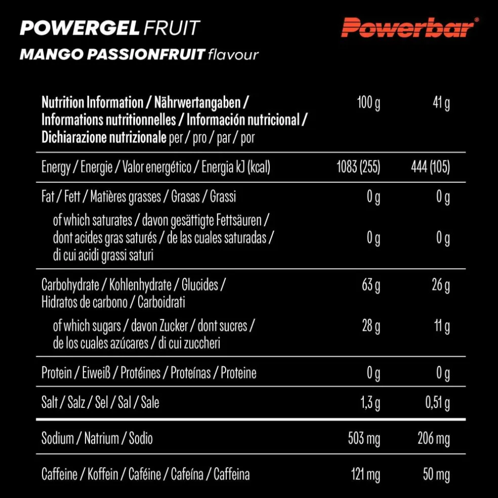 PowerBar PB POWERGEL FRUIT MANGO PASSIONFR (41GX24) PACKAGE - Energiedrink