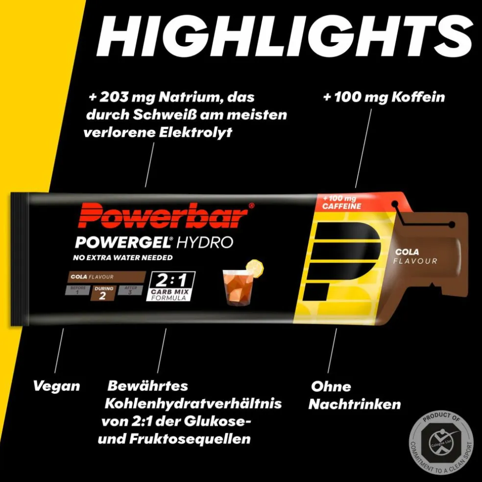 PowerBar PB POWERGEL HYDRO COLA (67MLX24) PACKAGE - Energiedrink