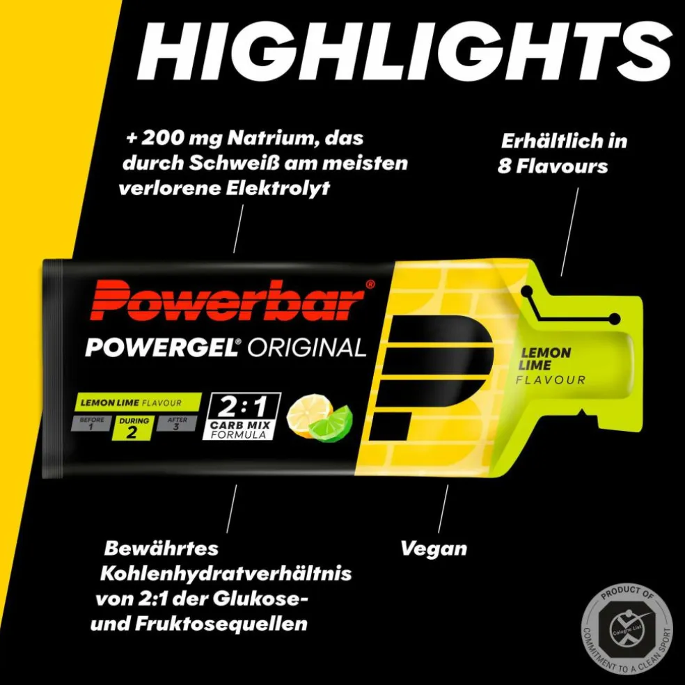 PowerBar PB POWERGEL ORIG. LEMON LIME (41GX24) PACKAGE - Energiedrink