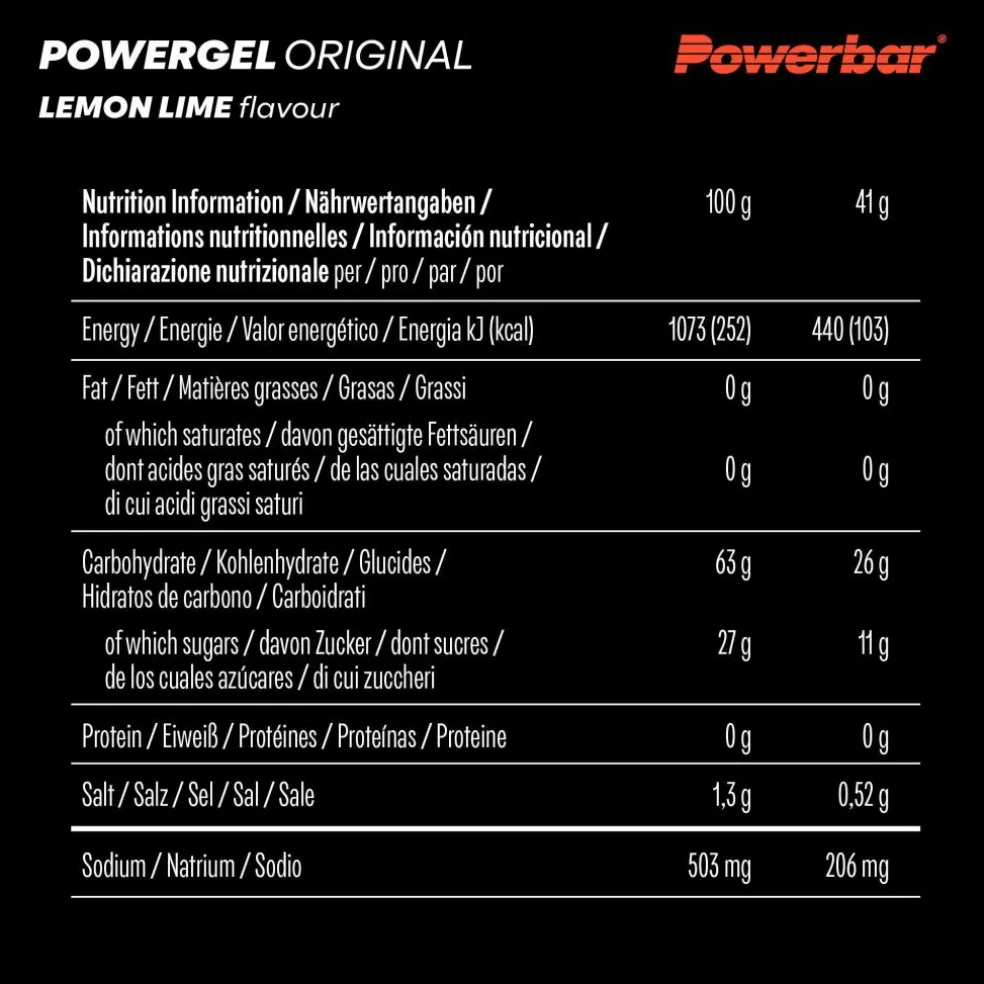 PowerBar PB POWERGEL ORIG. LEMON LIME (41GX24) PACKAGE - Energiedrink