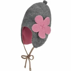 Pure Pure by Bauer ZIPFEL FLEECE BLUME Kinder - Wollmütze