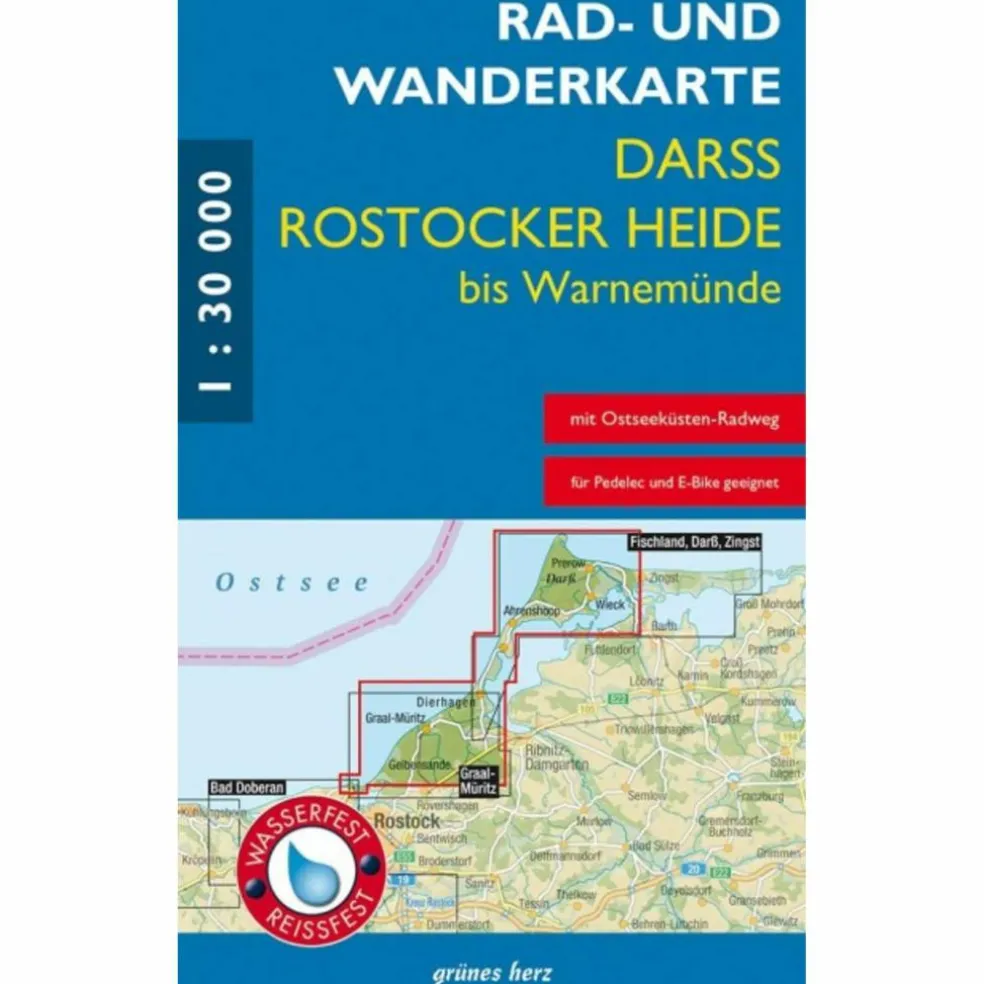 RAD- UND WANDERKARTE DARß, ROSTOCKER HEIDE BIS WARNEMÜNDE