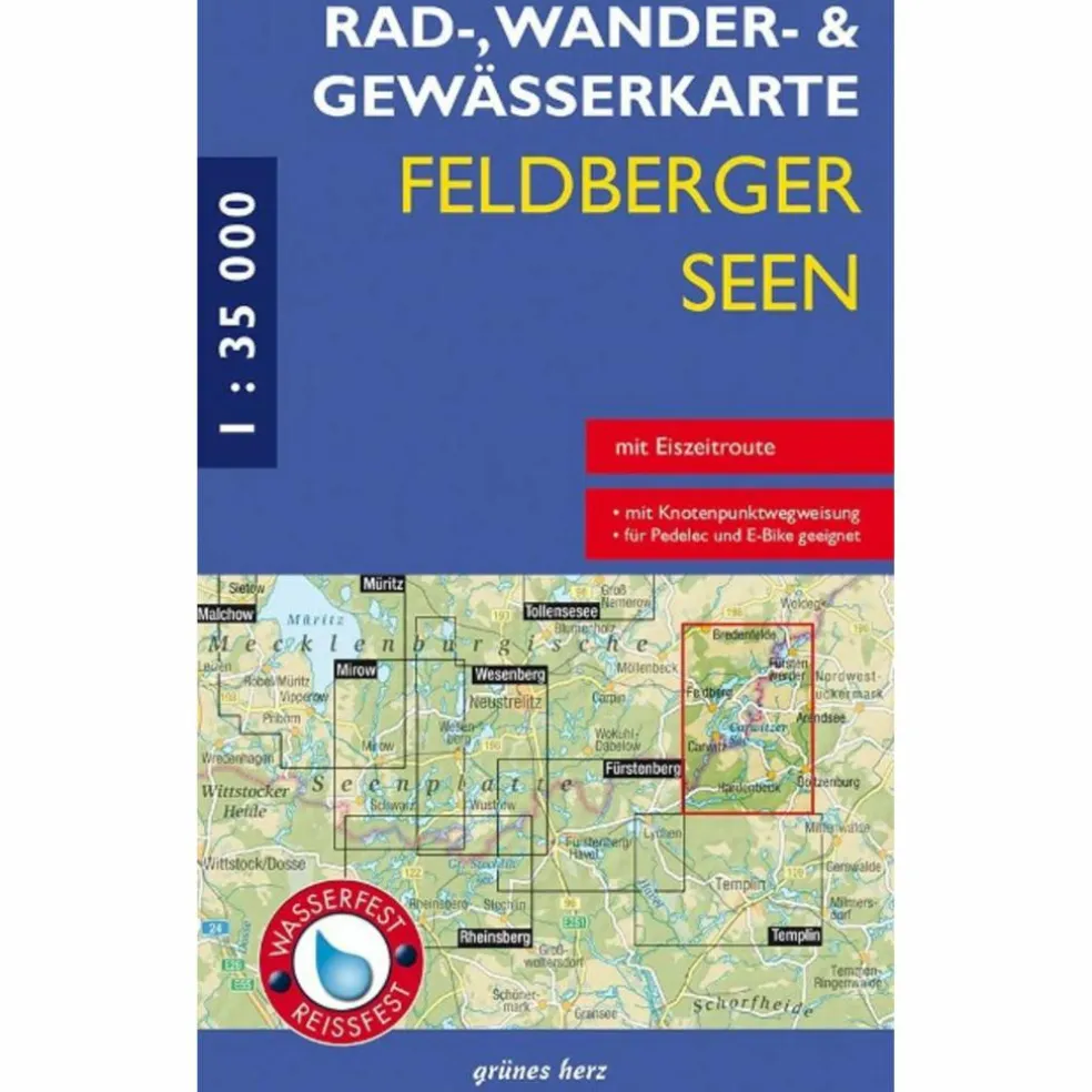 RAD-, WANDER- UND GEWÄSSERKARTE FELDBERGER SEEN