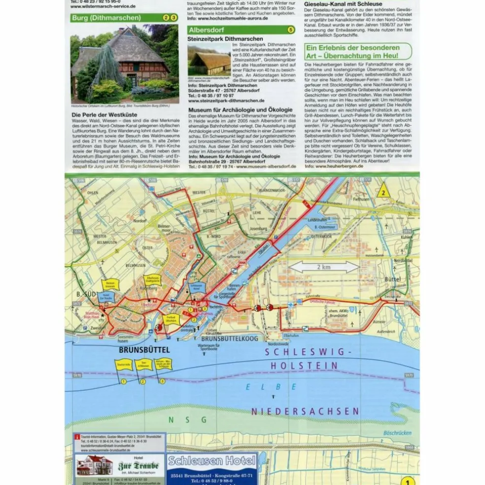 RADROUTE NORD-OSTSEE-KANAL 1 : 50 000 - Fahrradkarte
