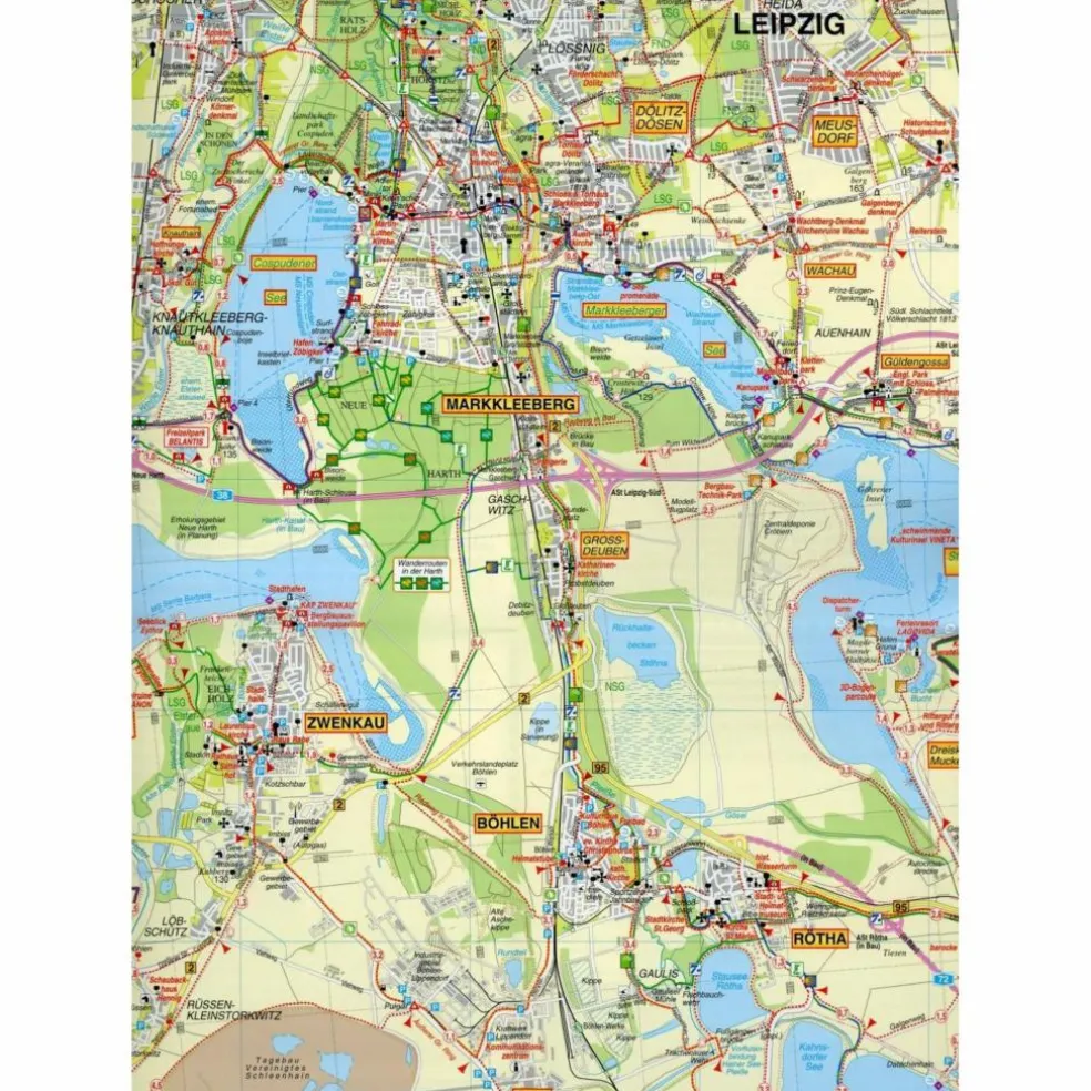 RADWANDER- UND WANDERKARTE SÜDRAUM LEIPZIG - Wanderkarte