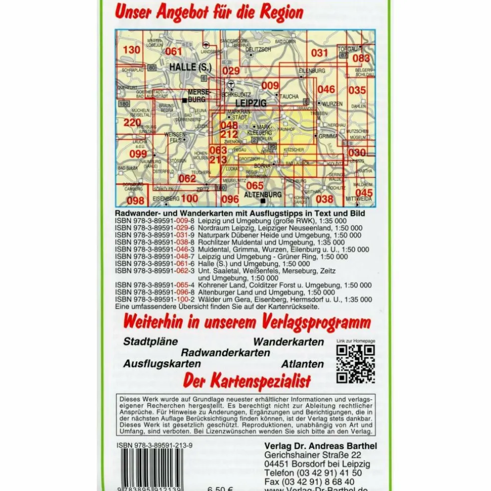 RADWANDER- UND WANDERKARTE SÜDRAUM LEIPZIG - Wanderkarte