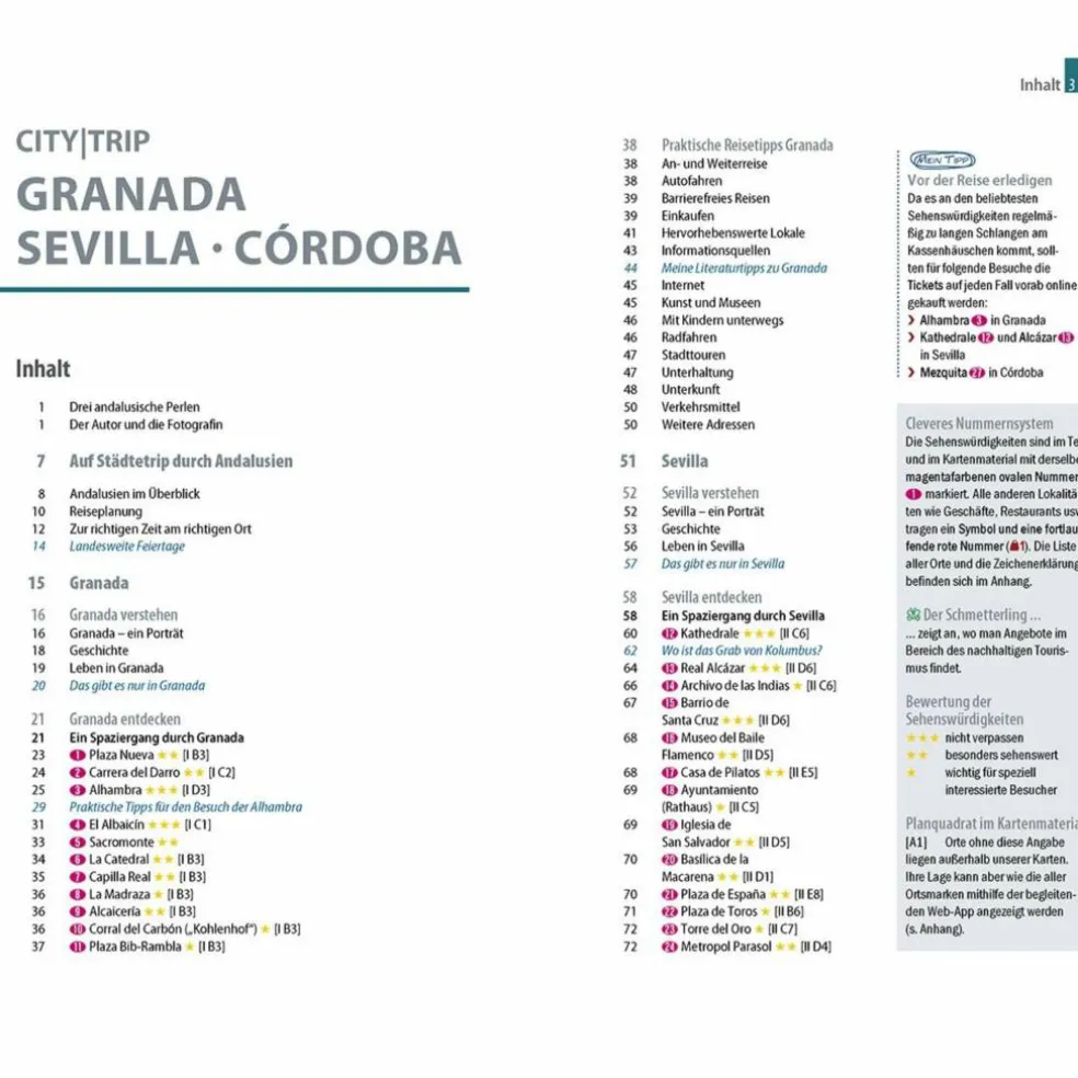 REISE KNOW-HOW CITYTRIP GRANADA, SEVILLA, CÓRDOBA - Reiseführer