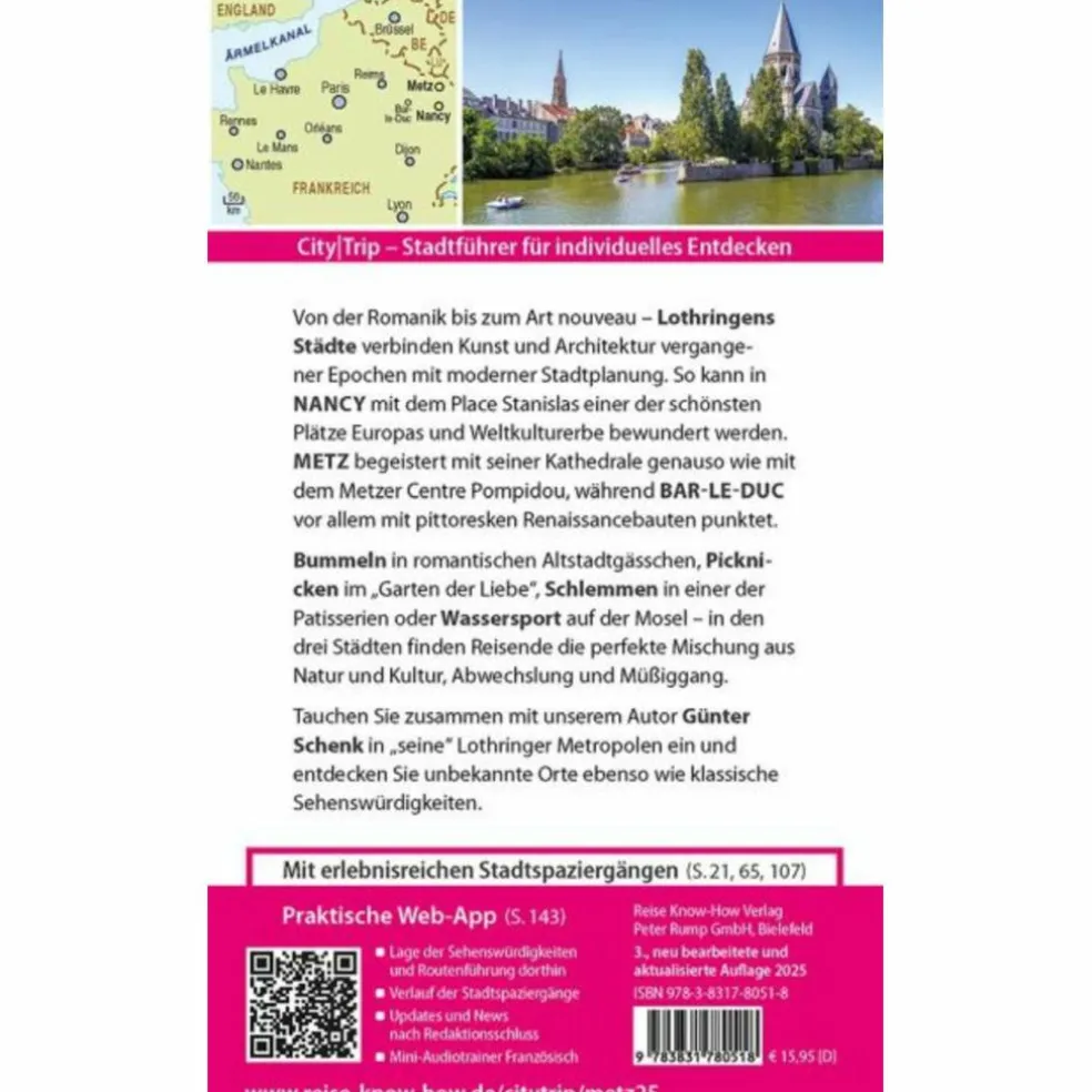 REISE KNOW-HOW CITYTRIP METZ UND NANCY MIT BAR-LE-DUC - Reiseführer