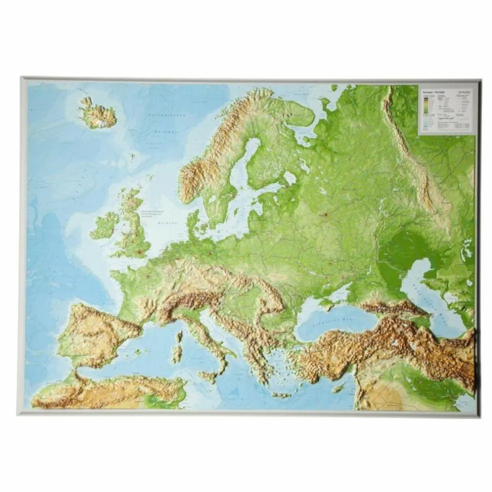 RELIEFKARTE EUROPA GROSS 1 : 8.000.000 - Karte