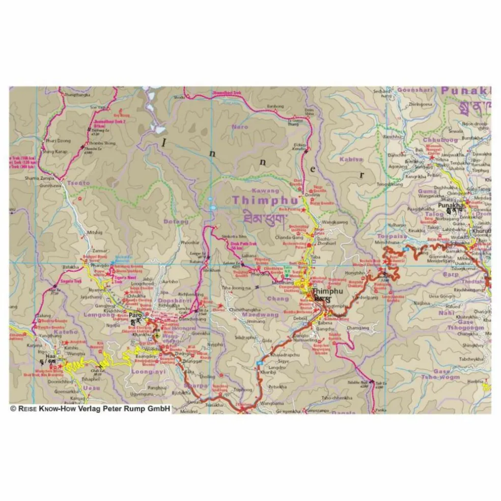 RKH WMP BHUTAN 1 : 250.000 - Straßenkarte