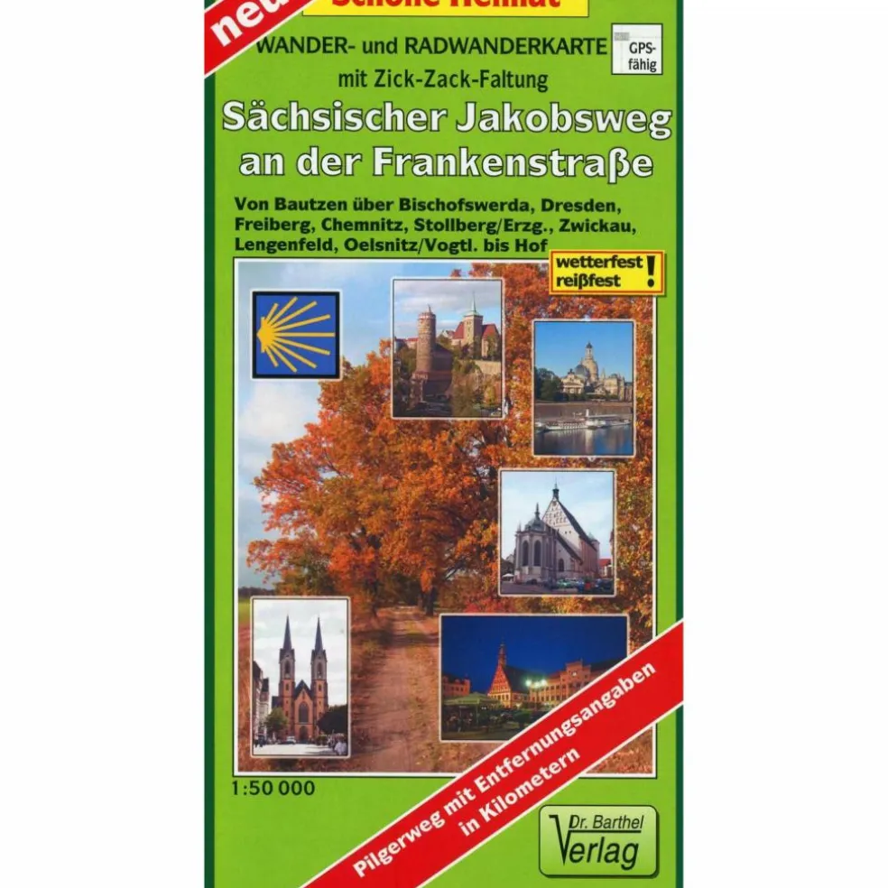 SÄCHSISCHER JAKOBSWEG AN DER FRANKENSTRA - Wanderkarte