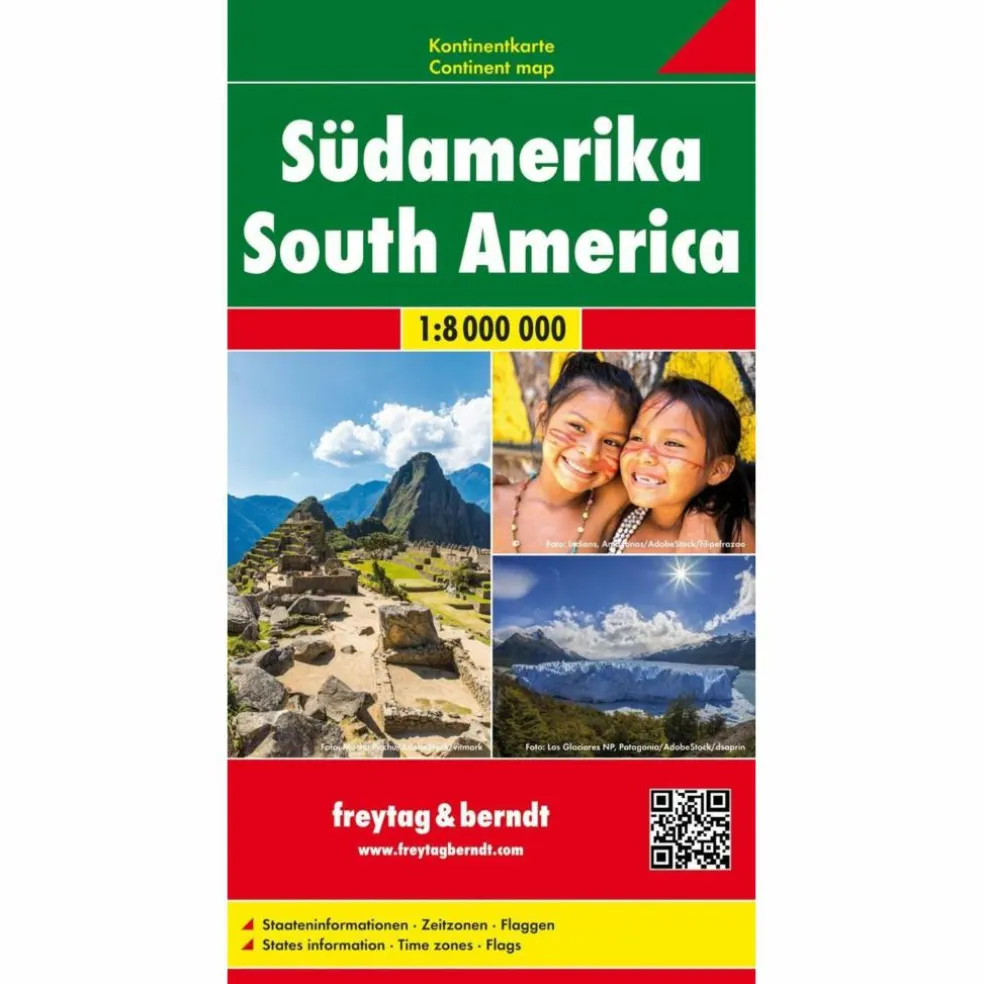 SÜDAMERIKA, KONTINENTKARTE 1:8 000 000 - Straßenkarte