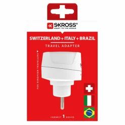 SKROSS EUROPE TO SIWSS + ITALY + BRAZIL - Reisestecker