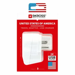 SKROSS EUROPE TO US USB - Reisestecker