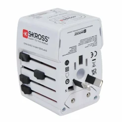 SKROSS WORLD USB CHARGER AC45PD WITH USB-C CABLE - Reisestecker