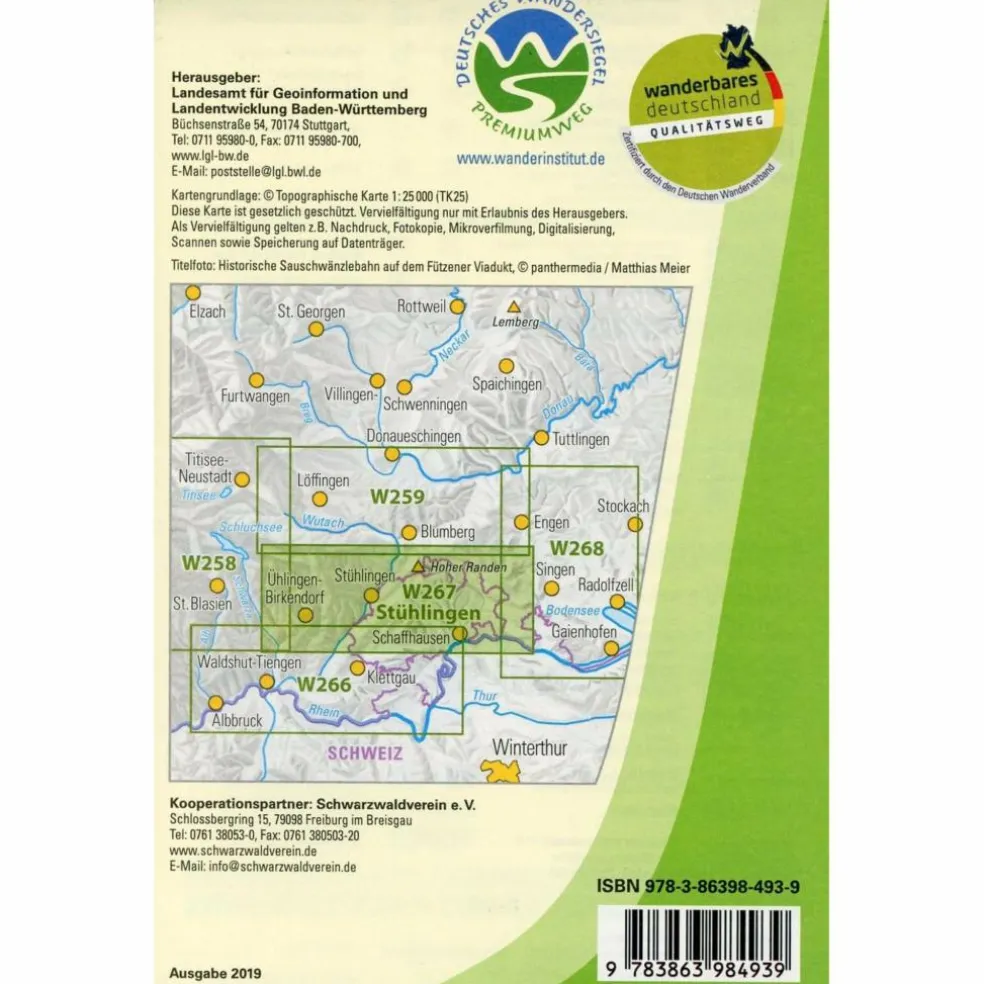 STÜHLINGEN 1:25 000 - Wanderkarte