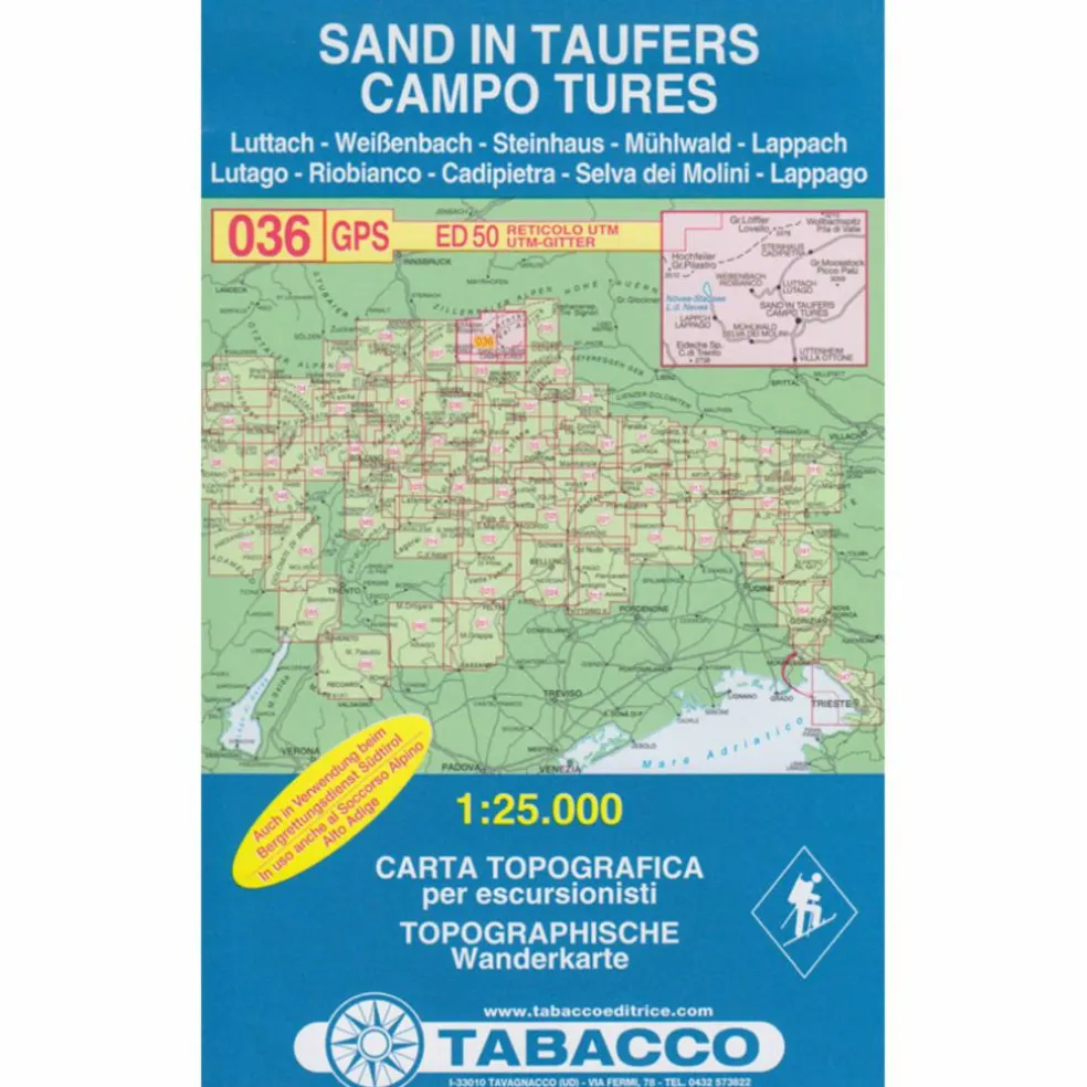 TABACCO 036 SAND IN TAUFERS - Wanderkarte