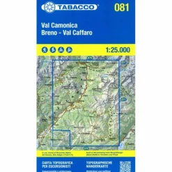 TABACCO WANDERN 1 : 25 000 VAL CAMONICA BRENO - VAL CAFFARO - Wanderkarte