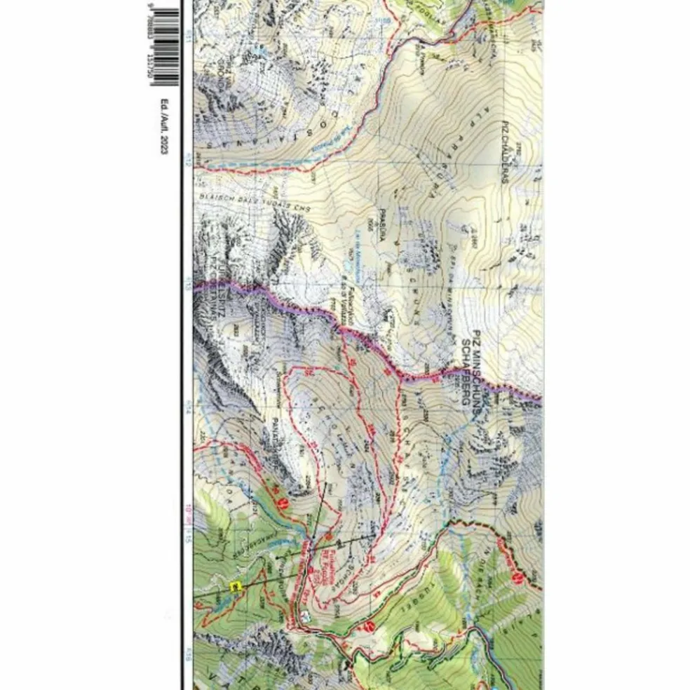 TABACCO WANDERN VINSCHGAU SESVENNA 1:25000