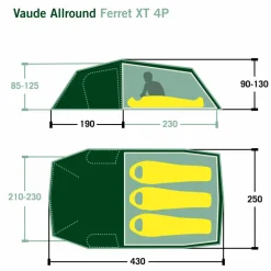 Vaude ALLROUND FERRET XT 4P Unisex - Tunnelzelt