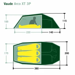 Vaude ARCO XT 3P Unisex - Tunnelzelt