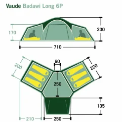 Vaude BADAWI LONG 6P - Familienzelt