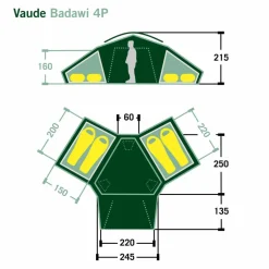 Vaude BADAWI 4P - Familienzelt