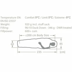 Vaude HOCHGRAT 300 XL DWN - Daunenschlafsack
