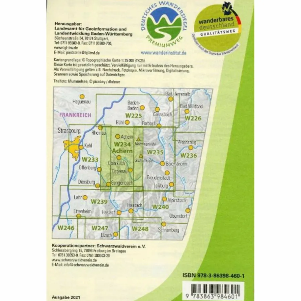 W234 WANDERKARTE 1:25 000 ACHERN