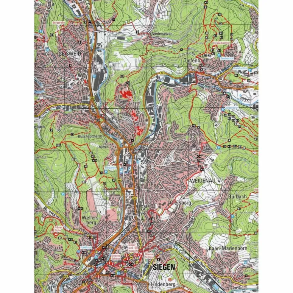 WANDERKARTE 58 NETPHEN, SIEGEN, FREUDENBERG - Wanderkarte