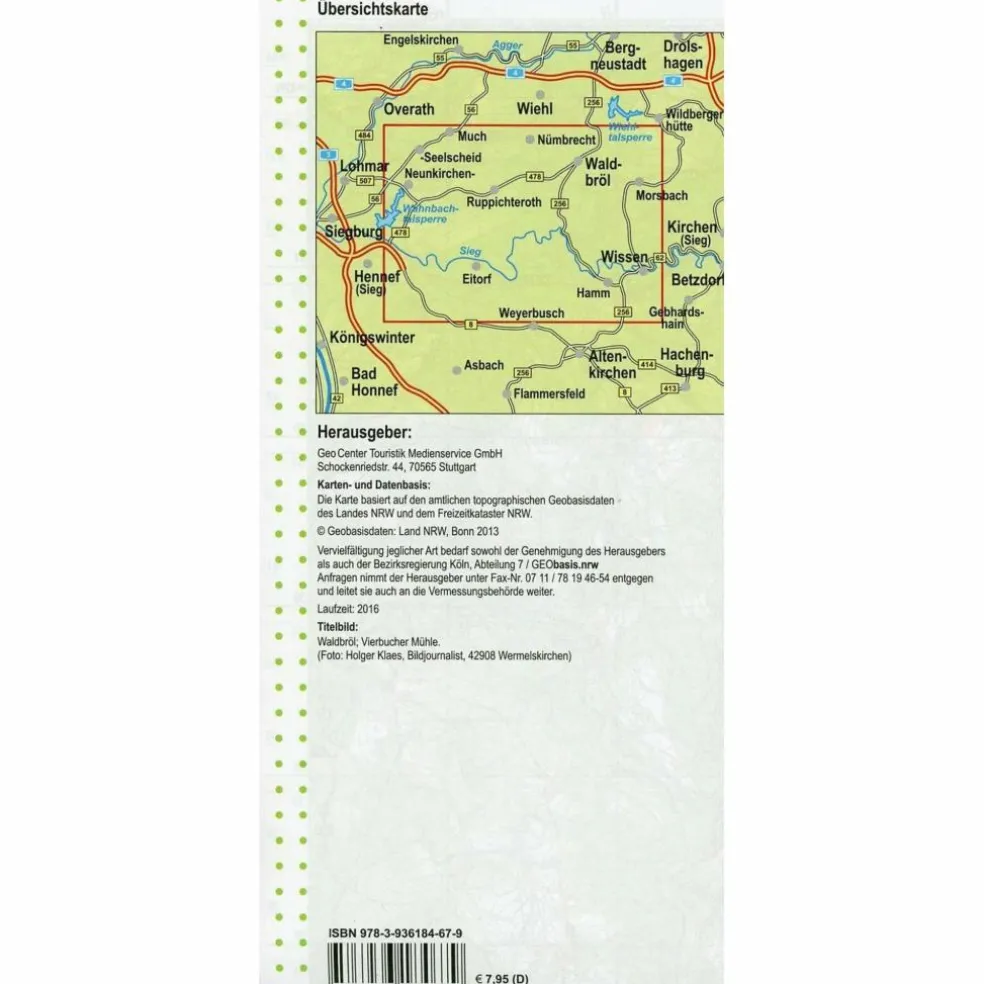 WANDERKARTE 43 SÜDLICHER OBERBERGISCHER KREIS - Wanderkarte